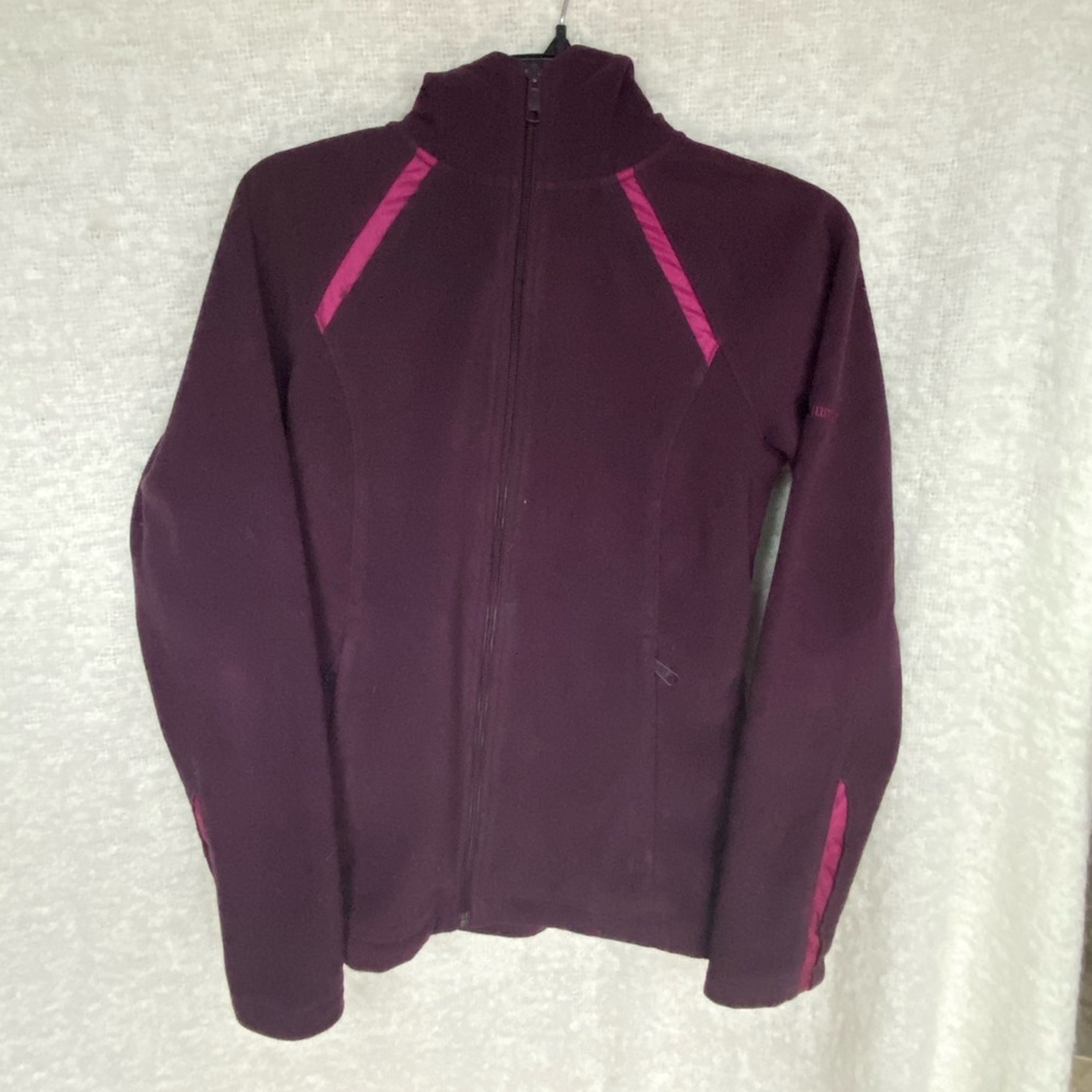 Women’s Columbia Fleece Jacket sweatshirt full zip purple size s small